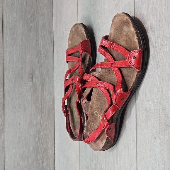Dansko Women Jolie Red Strappy Leather Sandals Shoes Sz 36/6-6.5 - Picture 1 of 12